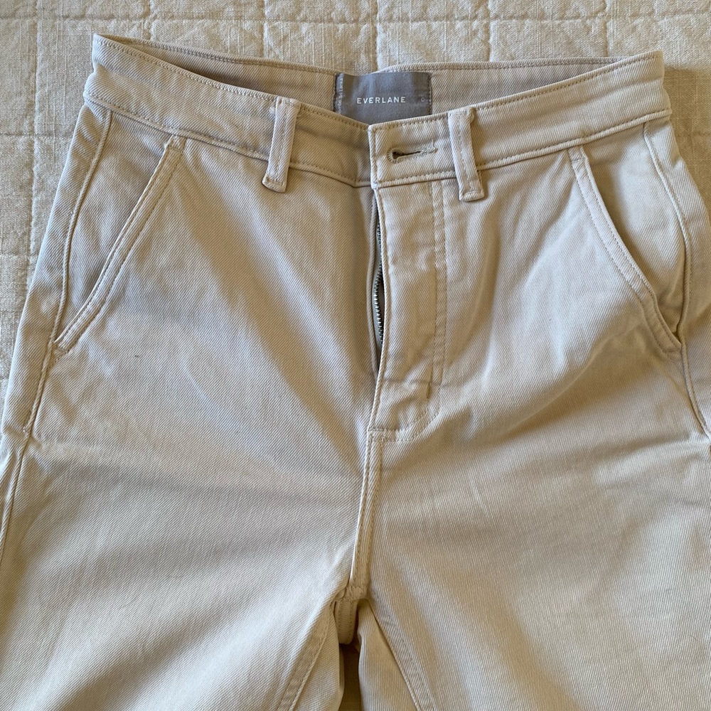 Everlane Straight-Leg Crop Pants - 0 Sandstone